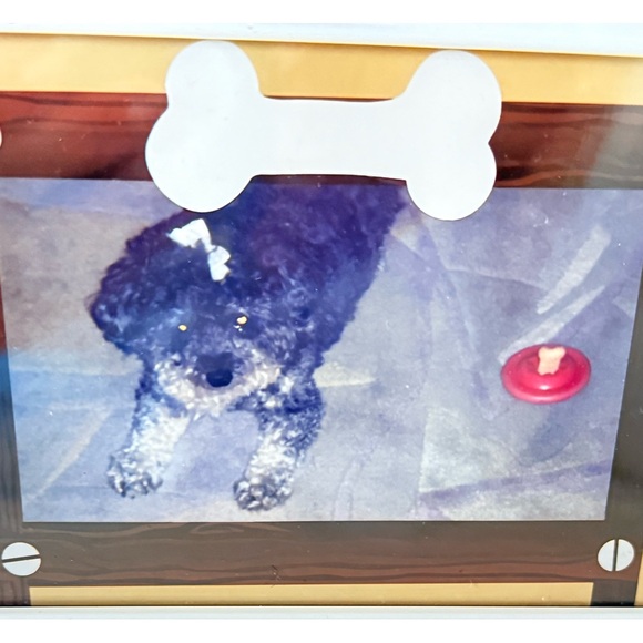 My Dog  Pocture Frame White Metal Joghly Decorated - Picture 3 of 3